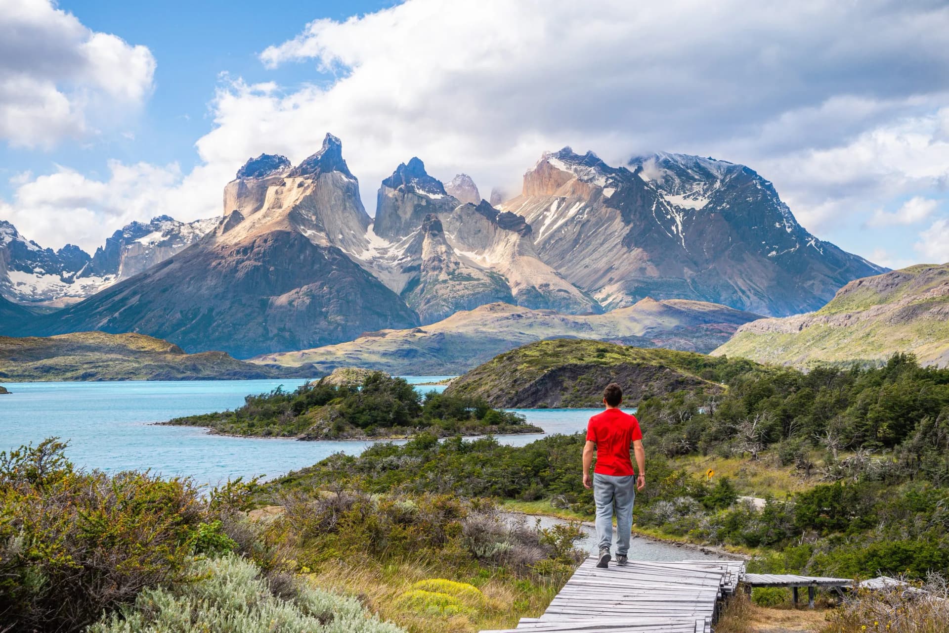 amazing landscape of torres del paine national park, chile